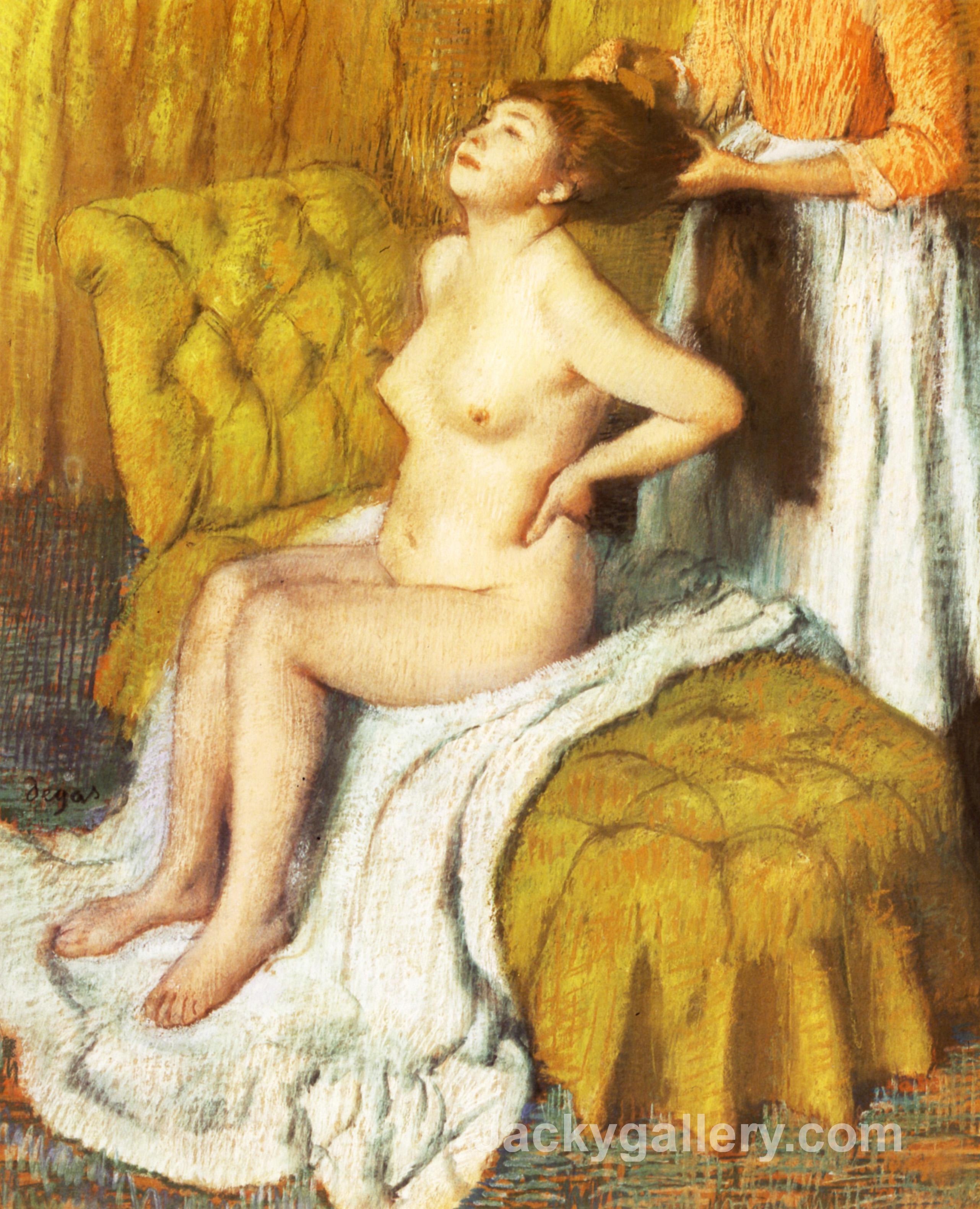 Woman Having Her Hair Combed by Edgar Degas paintings reproduction